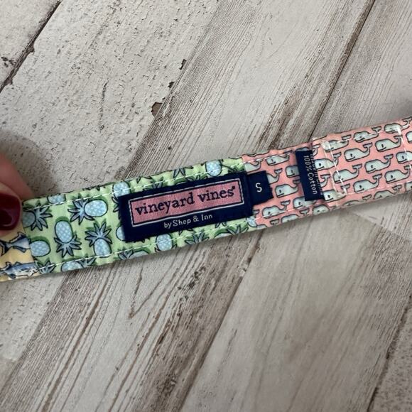 Vineyard Vines Patchwork Colorblock Nautical Preppy Adj D Ring Belt Boys Size S - Picture 3 of 4